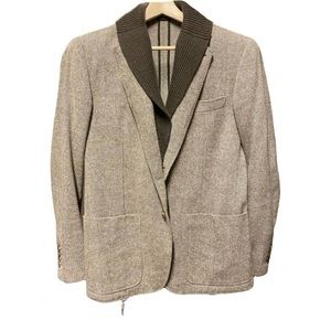 HERMÈS LIMITED EDITION AND RARE FINE WOOL JACKET WITH REMOVABLE COLLAR
